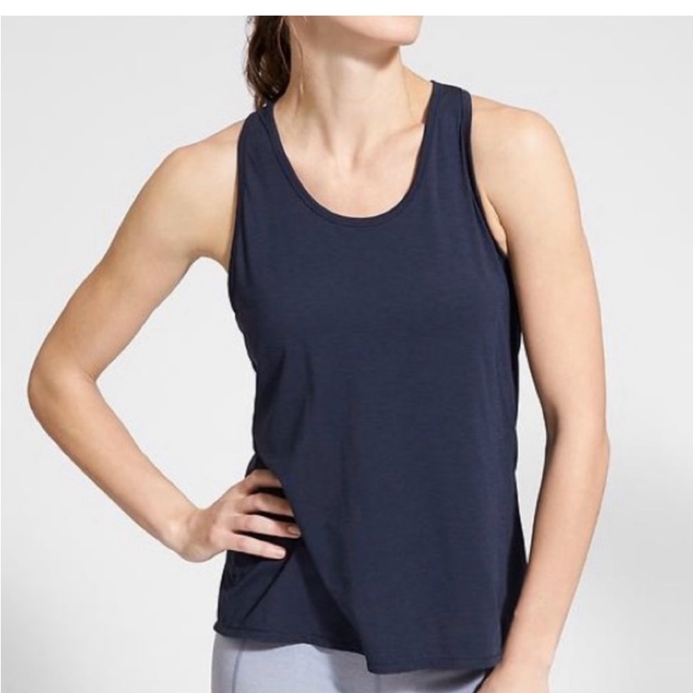 Athleta Essence Tie-Back Tank Top, XS, Navy Blue, NWT